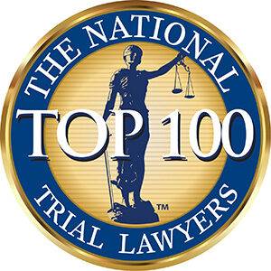 National top 100 trial lawyers badge